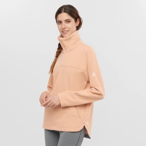 Moletom Salomon Essential Cosy Fleece Feminino Coral | PT P46910